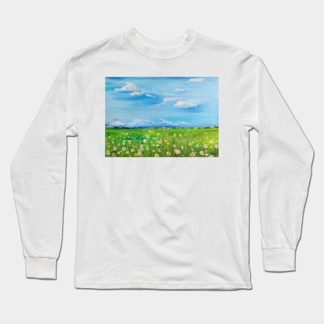 Daisy Field Long Sleeve T-Shirt by NataliaShchip